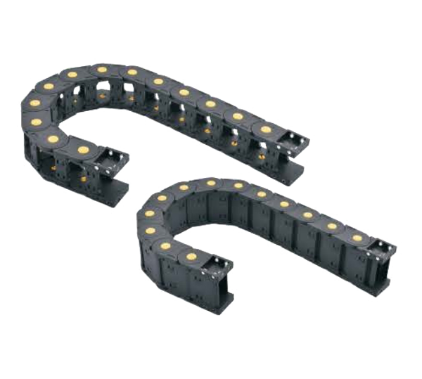 Cadena transportadora flexible de cable de nailon negro iHF para CNC